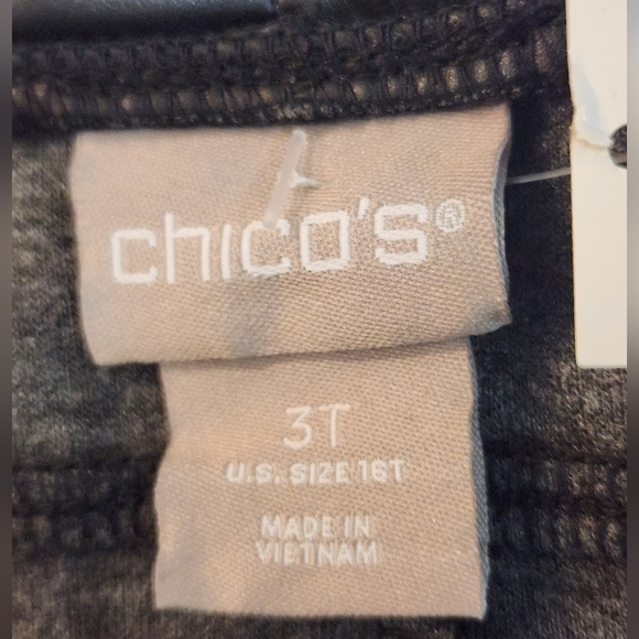 Chicos black faux leather leggings size 3 Tall or 16 TALL - Picture 2 of 7